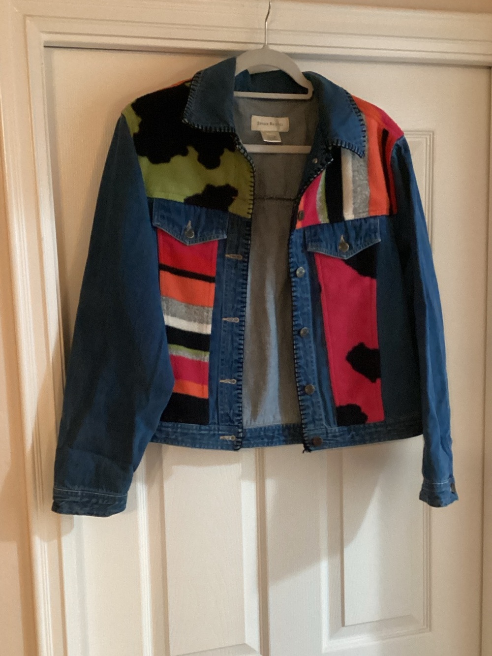 Susan Bristol Multicolor Patchwork Jean Jacket - Blue Base